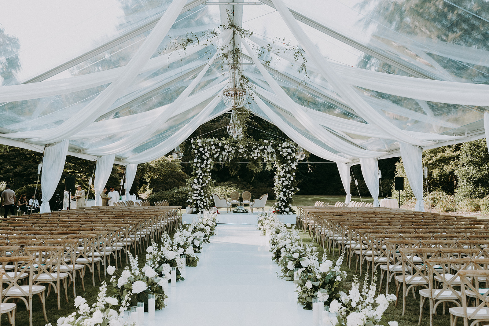 Elite Tents wedding day setup, Lower Mainland