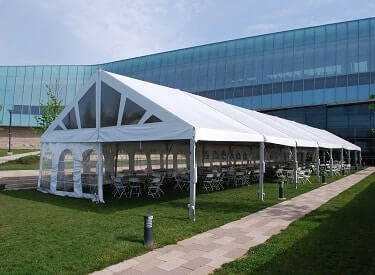Frame tent setup