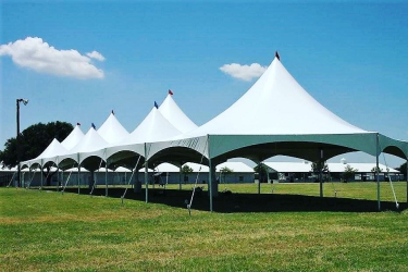 Marquee tent at a wedding reception