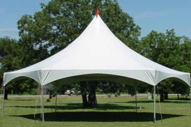 Marquee tent at evening reception